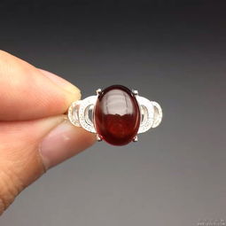 精品石榴石女士戒指 6A酒红色神秘魅力与S925纯银的完美结合